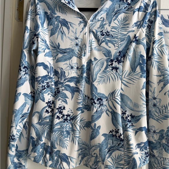 Tommy Bahama Tropical Blue and White Top and Skirt Set - Picture 3 of 11